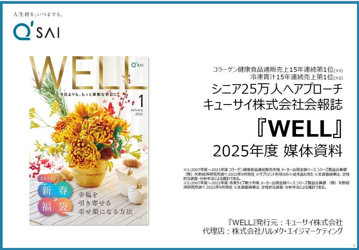 キューサイ株式会社会報誌「WELL」媒体資料