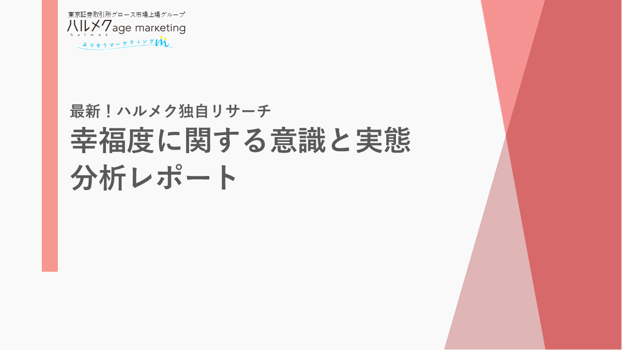 幸福度に関する意識と実態 分析レポート