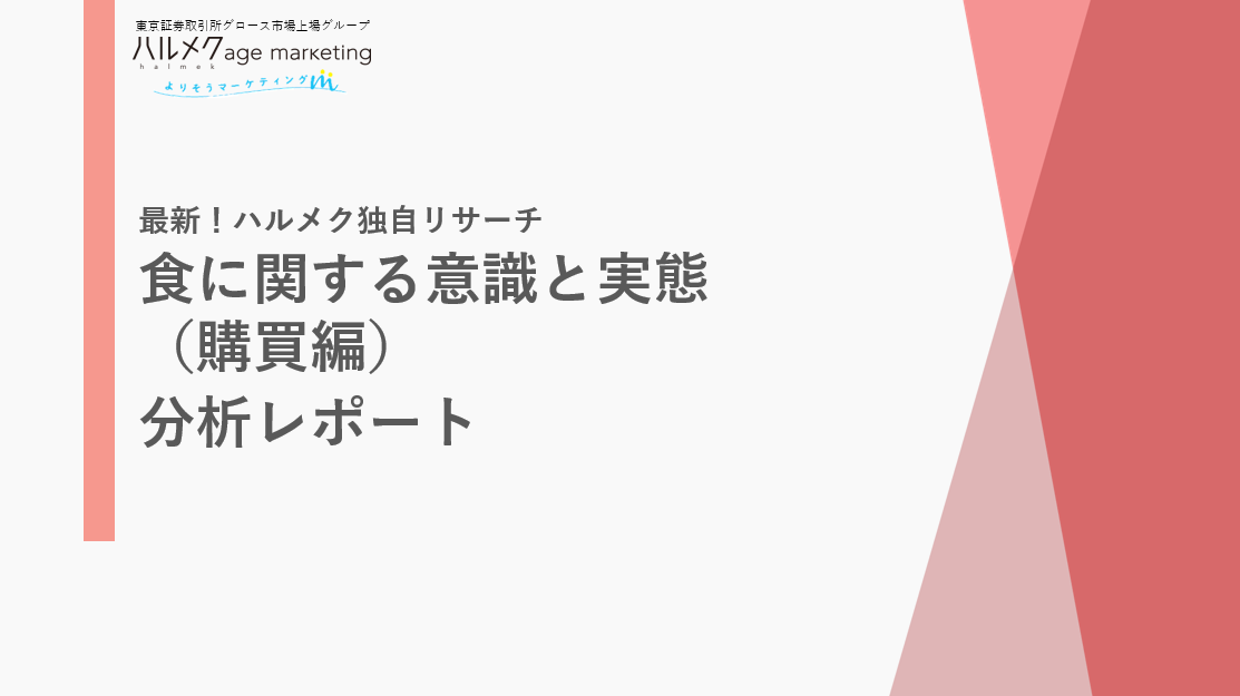 食に関する意識と実態（購買編）分析レポート
