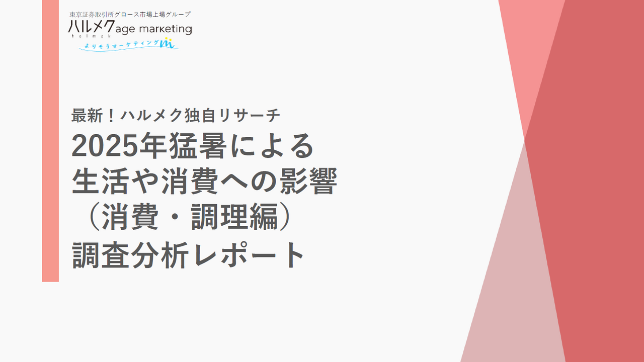 2025年猛暑による生活や消費への影響（消費・調理編）調査分析レポート