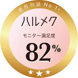ハルメク モニター満足度 82%